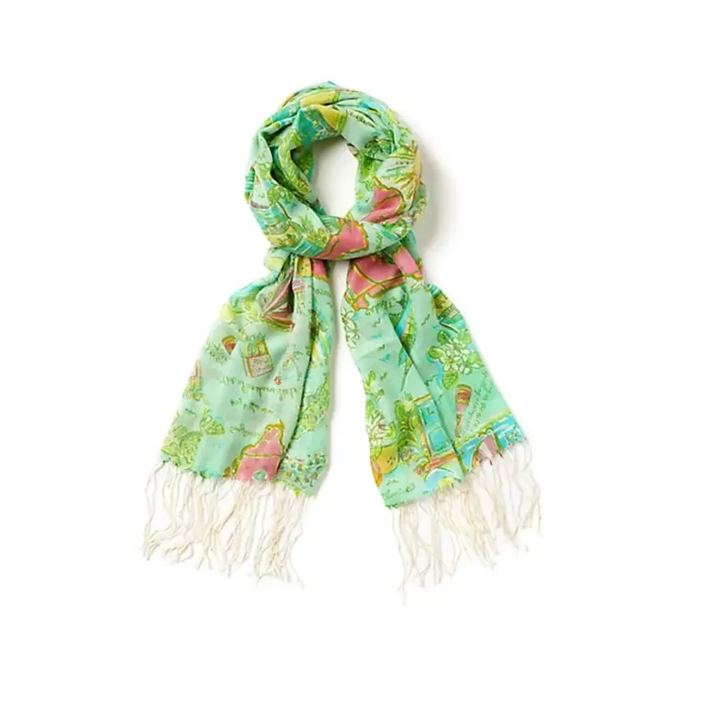 Lilly Pulizter Silk Cashmere Murfee Scarf States - Florida